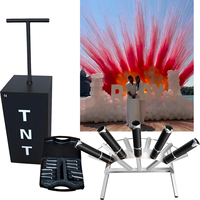 Canon à confettis et feux d'artifice colorés pour mariage, déclencheur TNT, ensemble en rangée unique en forme d'éventail, pour révélation du sexe, scène de mariage et fête