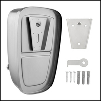Distributeur mural manuel en acier inoxydable de 1300 ml pour shampoing et savon liquide, usage domestique et hôtelier, design moderne