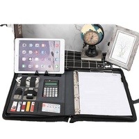 OEM nueva carpeta multifunción de negocios con cremallera carpeta personalizada A4 carpeta organizadora con asa