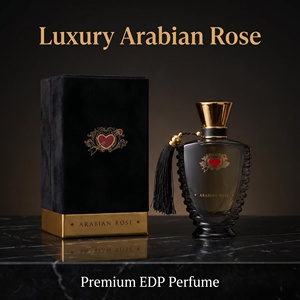 <span class=keywords><strong>Perfume</strong></span> Unisex EDP Arabian Rose Oud de 100 ml, Larga Duración de 8-12 Horas, Botella de Vidrio de Lujo con Caja de Regalo de Terciopelo Negro - Product Image 1