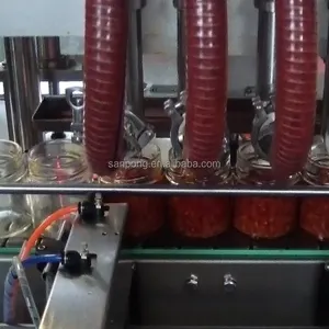 Máquina de enchimento de garrafas, enchimento automático de precisão para suco/garrafa de água/linha de embalagem de óleo