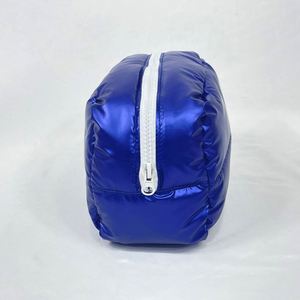 Solid Color Winter Down Cotton Soft Light Weight Puffer Puffy Fluffy Quilted Cloud Makeup Cosmetic Bag Travel Make up Pouch - Product Image 4