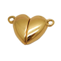 Fermoirs magnétiques en forme de coeur pour bijoux noir or argent fermoirs magnétiques pour Bracelet collier faisant des accessoires de bijoux à bricoler soi-même