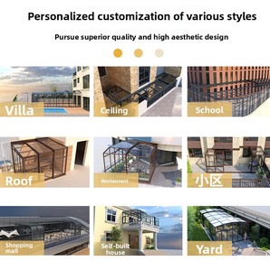 <span class=keywords><strong>Terrasse</strong></span> extérieure en aluminium moderne de Chongqing avec cadre en alliage d'aluminium <span class=keywords><strong>et</strong></span> verre trempé, <span class=keywords><strong>isolation</strong></span> élevée, écologique, résidentielle - Product Image 4