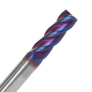 Tùy chỉnh <span class=keywords><strong>CNC</strong></span> <span class=keywords><strong>Router</strong></span> bit endmills lên cắt phay cắt xoắn ốc Gỗ Kim Loại Carbide <span class=keywords><strong>4</strong></span> Flute-8 mét lên xoắn ốc Nano màu xanh DLC Áo - Product Image 6