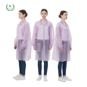 China Manufactory Snap Button Pink Isolation Visitor Gowns Workwear Yellow Disposable Isolation Gowns