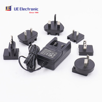 Adaptateur médical à découpage AC/DC 5W 6W 12W 18W IEC60601-1 EN60601-1 6V 8V 9V 12V 0.4A 0.75A Alimentation avec prise interchangeable