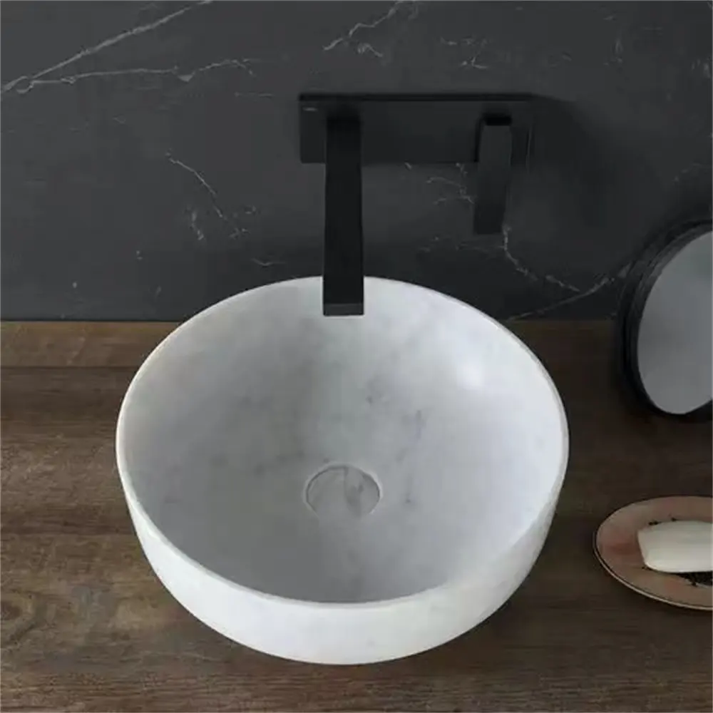 Modern European Style Bathroom Wash Basin Sink Marble Basin