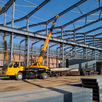 Bâtiment en acier à grande portée, atelier industriel préfabriqué en acier, structure en acier modulaire, entrepôt, hall de stockage métallique