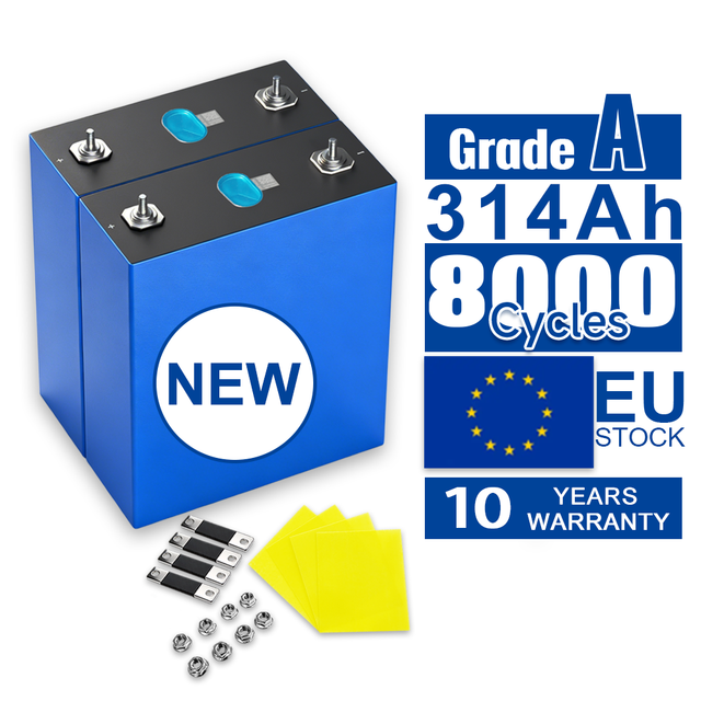 Eu Lifepo4 314Ah LF314 MB31 330Ah 3.2V LiFePO4 Prismatic Cell for Off Grid Solar System 48V Battery Pack EU Stock DDP