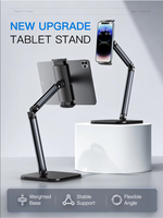 Support de tablette de lit réglable en alliage d'aluminium flexible et pliable pour iPad et iPhone pour une utilisation de bureau