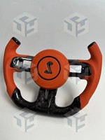 Volant personnalisé en fibre de carbone pour Ford Mustang 2015-2023, accessoire intérieur automobile