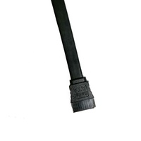 Kabel Data PVC Sudut Kanan 7-Pin Betina HJX untuk 3.0 6.0 Gbps untuk SSD 2.5''/HDD 3.5'' Hitam Panjang 170mm Tersedia