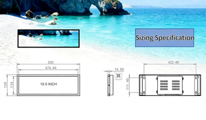 Schermo di visualizzazione LCD con barra allungata da 19.1 pollici originale 1920*388 con 450 nit <span class=keywords><strong>508</strong></span>*132*47mm <span class=keywords><strong>dimensioni</strong></span> Digital Signage e Display - Product Image 4