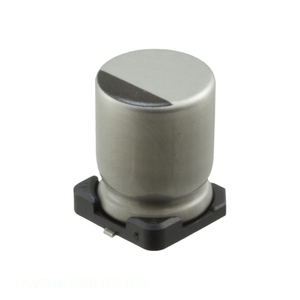 Condensateur SMD 68 µF 20 % 50 V UWD1H680MCL1GS à montage en surface, canal fabricant, CAP ALUM 68 µF - Product Image 1