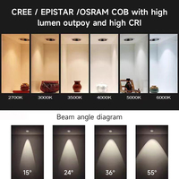 Meilleurs prix pour les spots LED encastrés anti-éblouissement, réglables, étanches, CRI 95, pour éclairage encastré COB dimmable Dali Triac