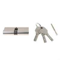 Serrure à cylindre européen SSR de bonne qualité, entraxe 70 mm, 60-100 mm, en laiton, zinc, aluminium, pour porte, 3 clés, nickelé noir