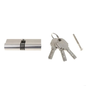 Serrure à cylindre européen de bonne qualité 60-100mm en laiton, zinc, aluminium pour porte, serrure hydraulique 3 nickelée noire ANSI 3 - Product Image 2