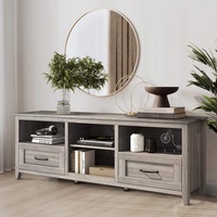 Centre de divertissement moderne avec tiroirs Stock en Amérique Mid Century 70 pouces de long Media TV Console Table