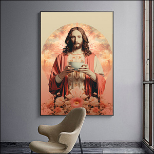 Retrato <span class=keywords><strong>de</strong></span> Jesús cristianismo decoración pintura sobre lienzo arte mural moderno religión artes LED pinturas <span class=keywords><strong>de</strong></span> diamantes - Product Image 2