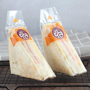 Sacchetti di Plastica per Sandwich Contenitore Triangolare Pieghevole Facile da Aprire per Imballaggio Alimentare - Product Image 3