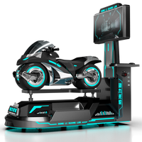 Simulador de Carreras de Realidad Virtual 9D, Máquina de Juegos de Ciclismo Individual, VR Arcade, Fibra de Vidrio Resistente, Metal, Centro Comercial
