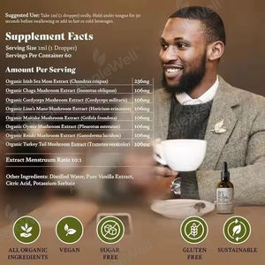 Organik İrlanda deniz yosun sıvı mantar bilişsel için tentür Seamoss mantar özü düşer - Product Image 6