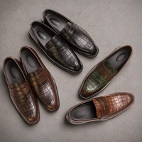 2025 Nouveaux Produits Phares : Mocassins Homme en Cuir Italien, Chaussures Habillées en Daim pour Hommes