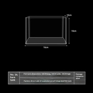 Aquarium en acrylique transparent avec couvercle, aquarium pour poissons rouges, design paysager super blanc pour bureau et usage domestique, Chine - Product Image 6