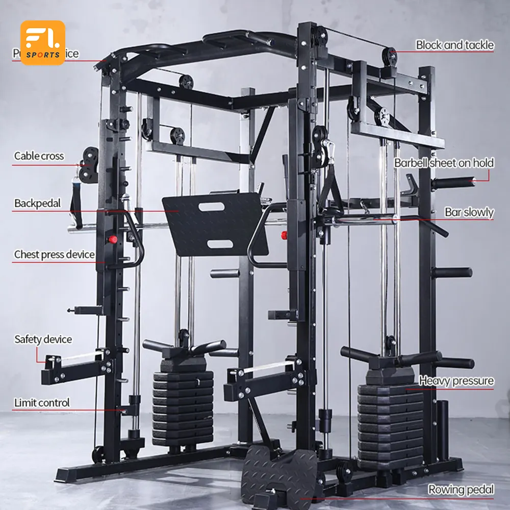 Uitgebreide Trainingsapparaat Fitness Thuisoefening Multifunctionele Sportuitrusting Smith Machine Home Gym