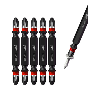 Juego de 10 Puntas de Destornillador PH2 de Doble Extremo, Magnéticas y Antideslizantes, con Ranura para Pintura, para Bricolaje y Construcción - Product Image 1
