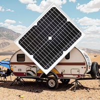 Kit de panneaux solaires 20W 12V, chargeur de batterie solaire étanche pour bateau, voiture, camping-car, moto, marine, automobile