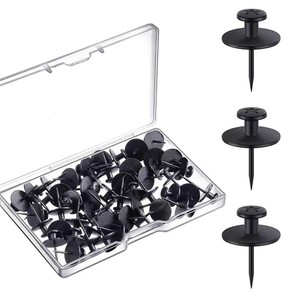 30 Uds. Tachuelas negras para colgadores de cuadros de pared chinchetas de alta resistencia para pared chinchetas de doble cabeza para colgar - Product Image 3