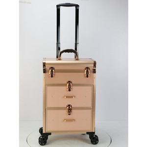 المتداول القطار حالة المحمولة مواد تجميل احترافية ماكياج حالة السفر الألومنيوم الفنانين والمجوهرات تخزين حالة مستحضرات التجميل - Product Image 2