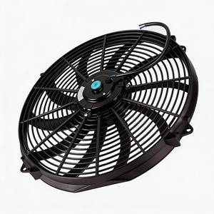 Ventola di Raffreddamento Universale Curva Nera da 16 Pollici, 12V DC, 120W, a 10 Pale per Radiatore Auto da Corsa - Product Image 1
