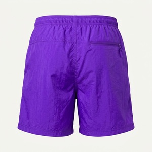 Men's Polyester/Nylon Casual Windbreaker <b>Shorts</b> Elastic Waist Side <b>Zip</b> <b>Pockets</b> Solid Pattern Quick Dry Knee-Length <b>Shorts</b> - Product Image 3