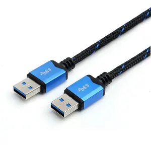 Cable USB 3,0 A macho con conector chapado en oro con trenza de nailon para cable de teléfono