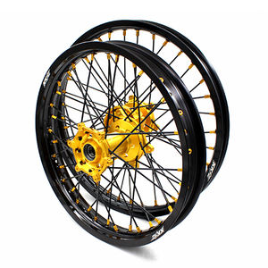 Jeu de jantes en alliage KKE Motocross Dirt Bike pour <span class=keywords><strong>Yamaha</strong></span> YZ125 YZ250 1999-2024 YZ250F YZ450F WR250F WR450F 2024 Moyeu doré - Product Image 2