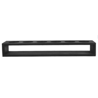 Support à Verres à Vin en Bois Noir à 6 Trous, Présentoir Moderne Étanche pour Outils de Bar, Organisateur de Verres pour Comptoir de Bar