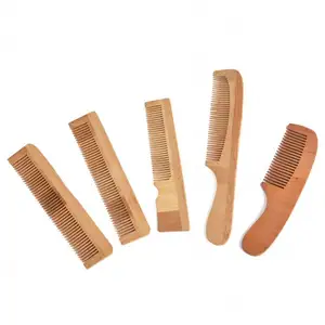 Personalized hair comb customized eco friendly portable bamboo comb