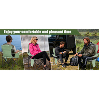 Chaise pliante portable et rembourrée pour le camping, la randonnée, le pique-nique, la pêche, les sorties en voiture, les parcs et les loisirs en extérieur