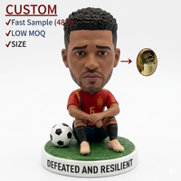 Maßgefertigte Fußball-Bobblehead-Figur aus Harz Personalisierte Vereins-Souvenirs Handgefertigte Handbemalte Skulptur