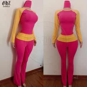 2026 Sevgililer Günü Y2K Uzun Boylu Kızlar İçin Özel Logolu Kadın Uzun Kollu Rahat Giyim Fiyonklu İspanyol Paça Yoga 2 Parça Takım - Product Image 6