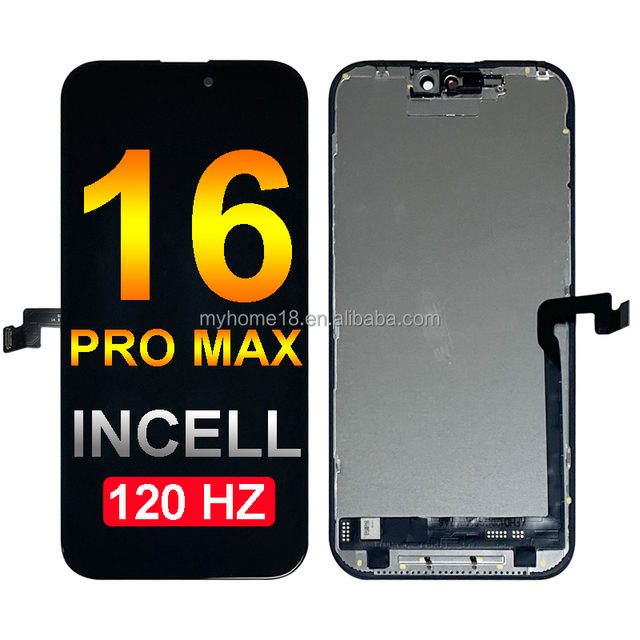 120HZ Best Incell LCD Screen Display for iPhone 16 Pro Max Touch Screen with Solid Retail Box Package