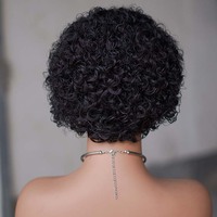 Perruques Bob coupées sans colle, fabriquées à la machine, en cheveux brésiliens vierges Remy noirs naturels, avec dentelle HD pour femmes
