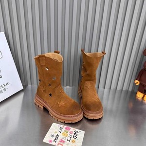 Superhoge Dikke Hak Winter Kniehoge Laarzen Effen Patroon Enkel Slip-On Sluiting Noot Voorbeeld Laat Slechts Tien Wo - Product Image 1