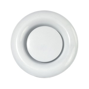 White Galvanized Iron Round Air Vent Cover Adjustable Disc For Exhaust Ventilation Outlet Inlet - Product Image 3