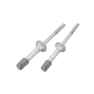 Forged Carbon steel steel pin crossarm insulator pin/ Pin Type Insulators steel feet/lead thread insulate pins