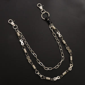 Cadena de cintura estilo hip hop de aleación de zinc, doble capa, cadena de resorte para pantalones, para hombres y mujeres, uso diario. - Product Image 3