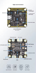 Contrôleur de vol F405 V3.2 4-en-1 ESC Dual BECs Stack BLS 50A V3 3-6S 20X20mm en plastique pour drone de course FPV RC - Product Image 5